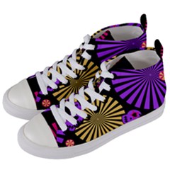 Seamless Halloween Day Dead Women s Mid-top Canvas Sneakers by HermanTelo