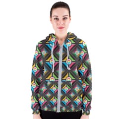 Pattern Pastels Background Women s Zipper Hoodie by HermanTelo