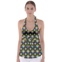 Pattern Pastels Background Babydoll Tankini Top