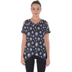 Seamless Pattern Background Circle Cut Out Side Drop Tee by HermanTelo
