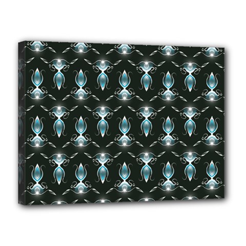 Seamless Pattern Background Black Canvas 16  x 12  (Stretched)