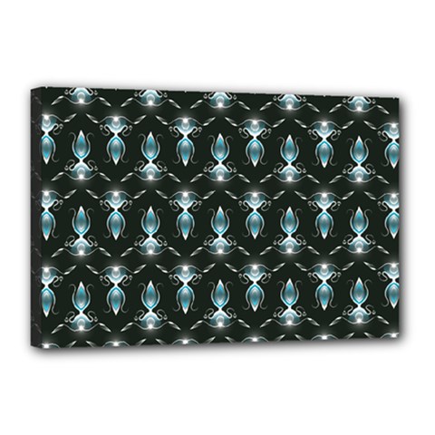 Seamless Pattern Background Black Canvas 18  x 12  (Stretched)