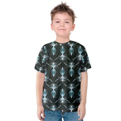 Seamless Pattern Background Black Kids  Cotton Tee