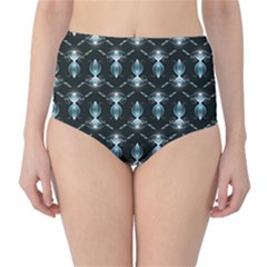 Seamless Pattern Background Black Classic High-Waist Bikini Bottoms