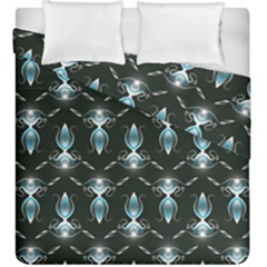 Seamless Pattern Background Black Duvet Cover Double Side (King Size)