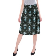 Seamless Pattern Background Black Midi Beach Skirt