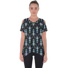 Seamless Pattern Background Black Cut Out Side Drop Tee