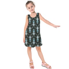 Seamless Pattern Background Black Kids  Sleeveless Dress