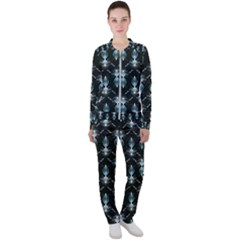 Seamless Pattern Background Black Casual Jacket and Pants Set