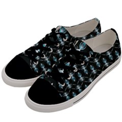 Seamless Pattern Background Black Men s Low Top Canvas Sneakers