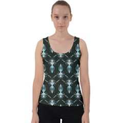 Seamless Pattern Background Black Velvet Tank Top