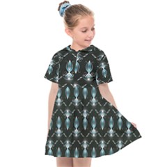 Seamless Pattern Background Black Kids  Sailor Dress