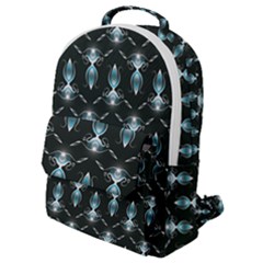 Seamless Pattern Background Black Flap Pocket Backpack (Small)