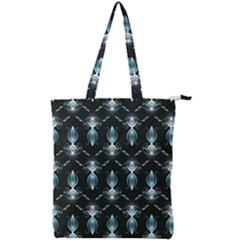 Seamless Pattern Background Black Double Zip Up Tote Bag
