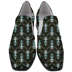 Seamless Pattern Background Black Slip On Heel Loafers