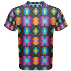 Squares Spheres Backgrounds Texture Men s Cotton Tee