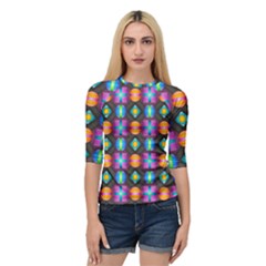 Squares Spheres Backgrounds Texture Quarter Sleeve Raglan Tee