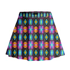 Squares Spheres Backgrounds Texture Mini Flare Skirt