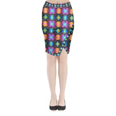 Squares Spheres Backgrounds Texture Midi Wrap Pencil Skirt by HermanTelo