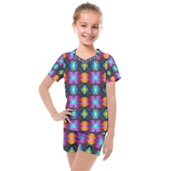 Squares Spheres Backgrounds Texture Kids  Mesh Tee And Shorts Set