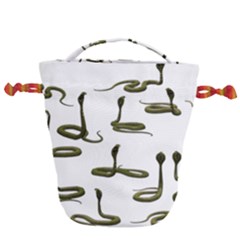 Snake Cobra Reptile Poisonous Drawstring Bucket Bag