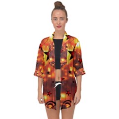 Star Radio Light Effects Magic Open Front Chiffon Kimono by HermanTelo