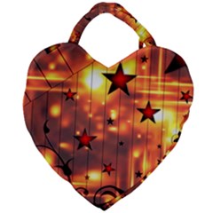 Star Radio Light Effects Magic Giant Heart Shaped Tote by HermanTelo