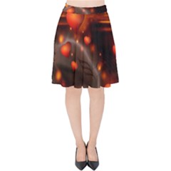 Valentine Day Love Heart Velvet High Waist Skirt