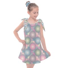 Seamless Pattern Pastels Background Kids  Tie Up Tunic Dress