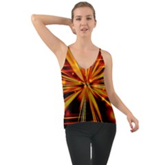 Zoom Effect Explosion Fire Sparks Chiffon Cami