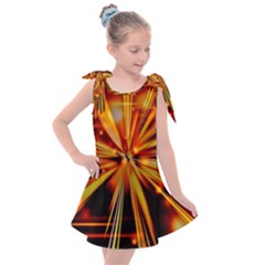 Zoom Effect Explosion Fire Sparks Kids  Tie Up Tunic Dress