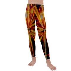 Zoom Effect Explosion Fire Sparks Kids  Lightweight Velour Leggings by HermanTelo