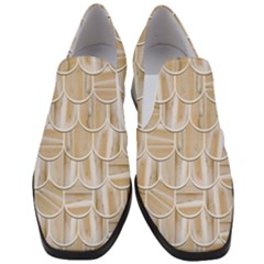 Texture Background Brown Beige Slip On Heel Loafers