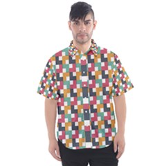 Abstract Geometric Men s Short Sleeve Shirt