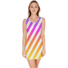 Abstract Lines Mockup Oblique Bodycon Dress