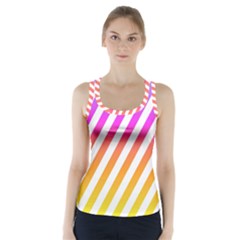 Abstract Lines Mockup Oblique Racer Back Sports Top