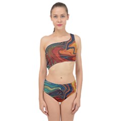 Abstract Art Pattern Spliced Up Two Piece Swimsuit by HermanTelo