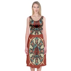 Grateful Dead Pacific Northwest Cover Midi Sleeveless Dress by Sapixe