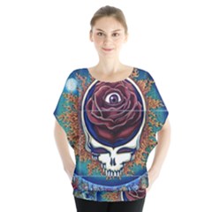 Grateful Dead Ahead Of Their Time Batwing Chiffon Blouse