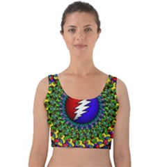 Grateful Dead Velvet Crop Top by Sapixe