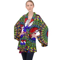 Grateful Dead Velvet Kimono Robe by Sapixe