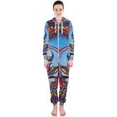 Grateful Dead Wallpapers Hooded Jumpsuit (ladies) 