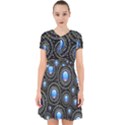 Abstract Glossy Blue Adorable in Chiffon Dress View1