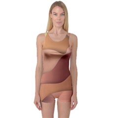 Autumn Copper Gradients One Piece Boyleg Swimsuit