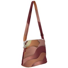 Autumn Copper Gradients Zipper Messenger Bag