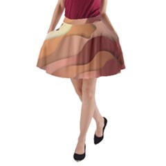 Autumn Copper Gradients A-line Pocket Skirt