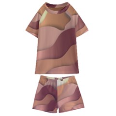 Autumn Copper Gradients Kids  Swim Tee And Shorts Set by HermanTelo