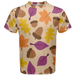 Acorn Leaves Pattern Men s Cotton Tee