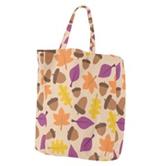 Acorn Leaves Pattern Giant Grocery Tote