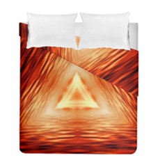 Abstract Orange Triangle Duvet Cover Double Side (full/ Double Size)